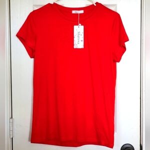 🌟Sherosa basic short sleeve red tee, M